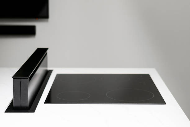 istock Modern electric ceramic stove top with hood 1323654760