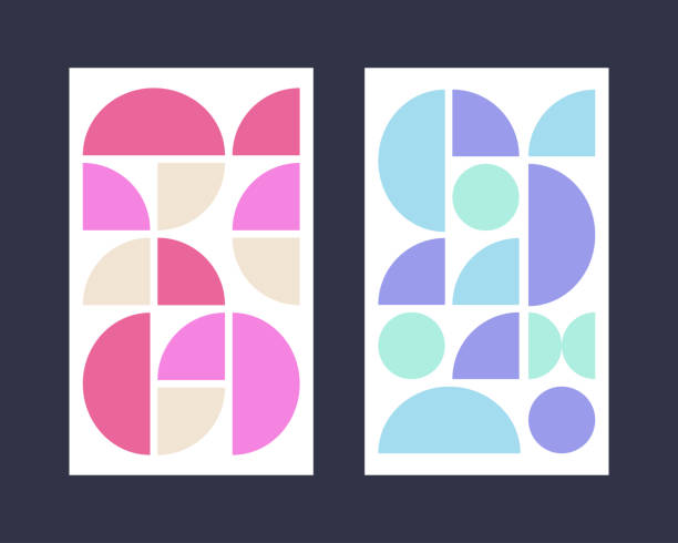 istock Bauhaus poster. Cover in geometric swiss style 1323656835