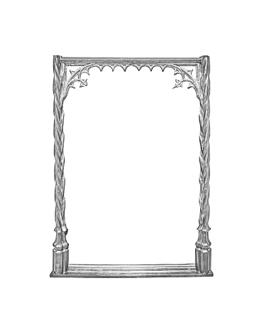 silver picture Frame isolated on white