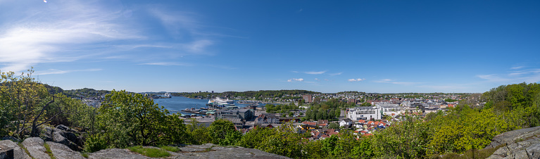 Panoramic shots of the Norwegian city  of Sandefjord