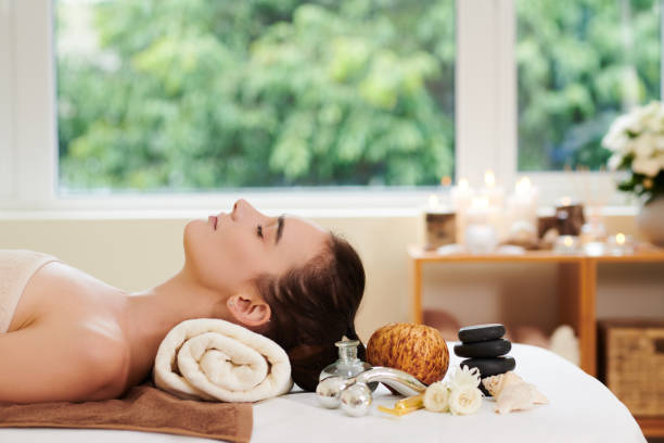 istock Woman relaxing in spa 1323657955