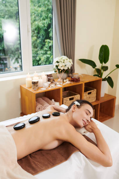 istock Woman relaxing in spa salon 1323658040
