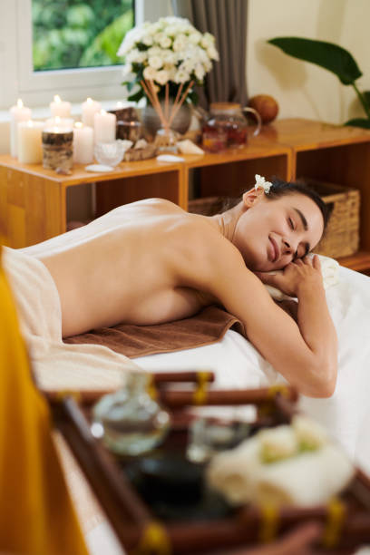istock Woman lying at spa procedure 1323658044