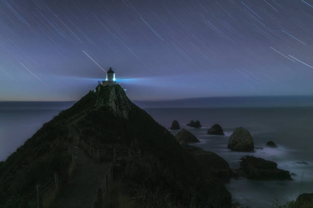 istock Nugget Point Lighthouse at night, New Zealand 1323660956