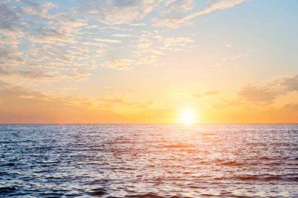 istock Seascape on a sunset, Horizon over the water. 1323662123