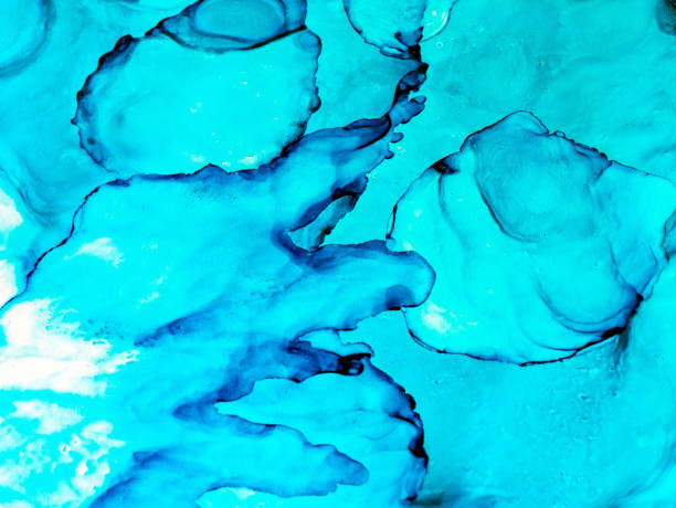 istock Abstract color background, hand drawn alcohol painting, liquid ink technique design 1323662291