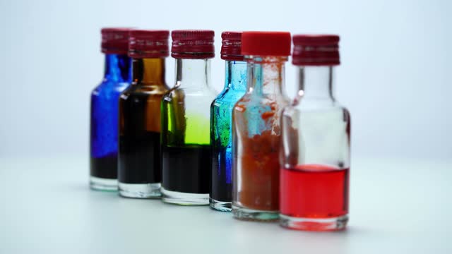 few different bottle of food coloring