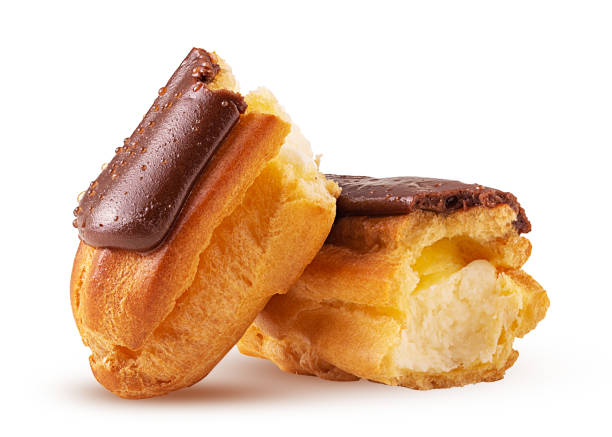 istock Traditional french eclairs with chocolate broken 1323668466