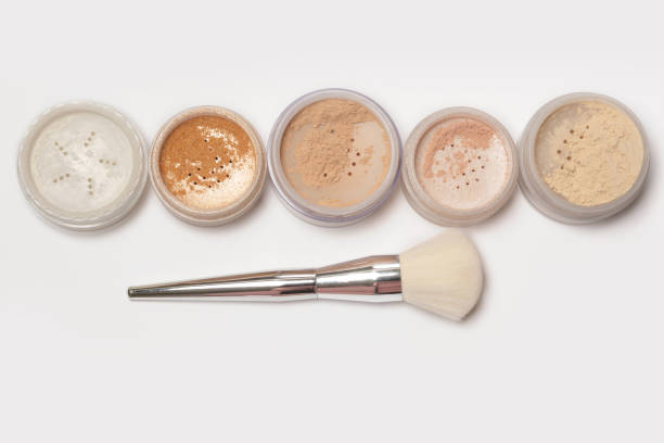 istock Set of highlighters and cosmetic powders 1323676821