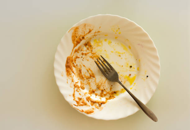istock Empty dirty porcelain dish after bolognese pasta 1323676963