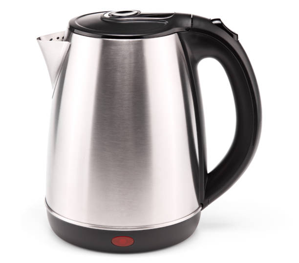 istock Electric stainless steel kettle isolated on white background. clipping path 1323680291