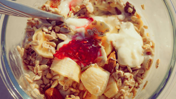 istock Healthy breakfast oatmeal with fruits 1323683676