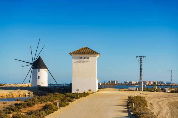 istock Windmill in San Pedro del Pinatar, Spain 1323683828