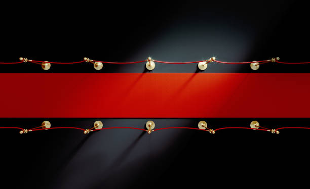 Red Carpet Concept - Red Carpet Over Black Background