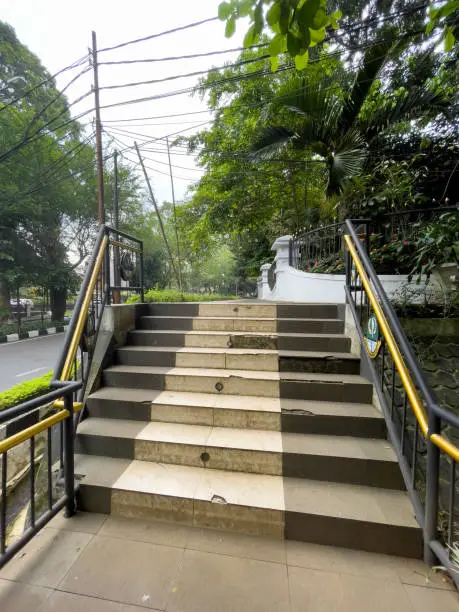 A picture of stairs near Gedung Sate in Bandung