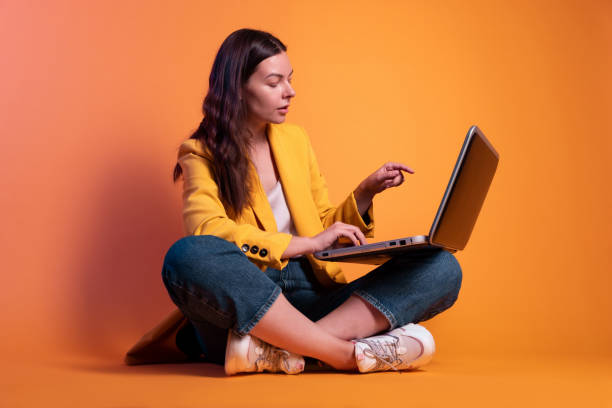 istock young specialist works remotely, communicating in a business chat, video conference with colleagues. 1323687421