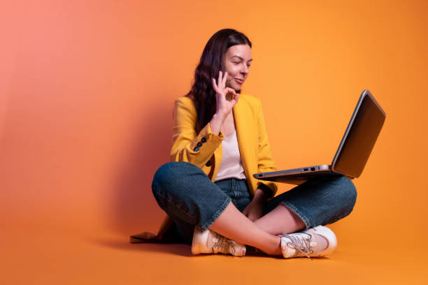 istock young specialist works remotely, communicating in a business chat, video conference with colleagues. 1323687431