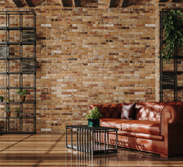 istock Living room loft in industrial style 1323688498