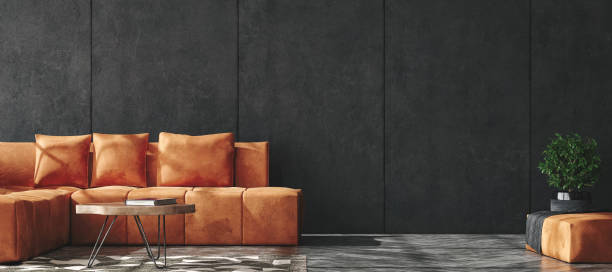 istock Living room loft in industrial style 1323688567