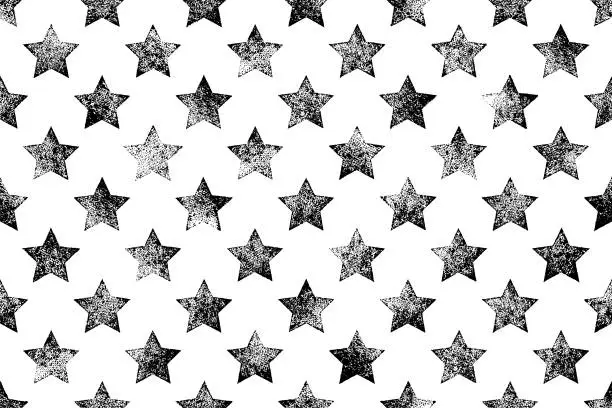 Vector illustration of Seamless pattern with stars