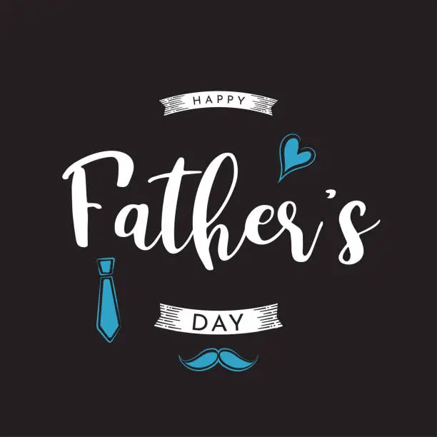 Vector illustration of Happy Father's Day card. Vector