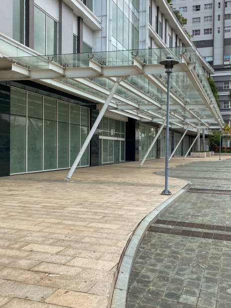 istock Empty shophouses and nobody in public area during covid-19 lockdown 1323693433