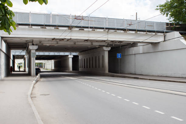 istock bridge over the highway in the city 1323696443