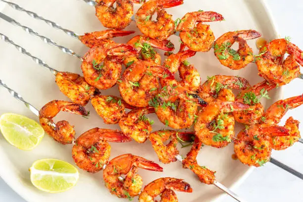 Grilled Shrimp Kabobs, Spicy Grilled Prawns