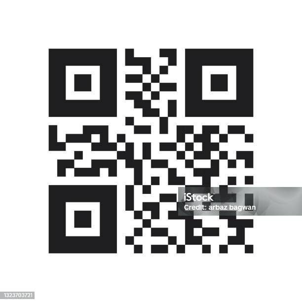 Qr Code Matrix Barcode Label Stock Illustration - Download Image Now ...