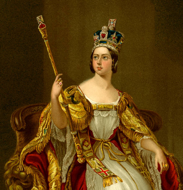 ilustraciones, imágenes clip art, dibujos animados e iconos de stock de la reina victoria en su coronación en 1837 -xxxl con muchos detalles- - british culture elegance london england english culture