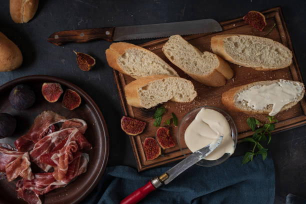 istock Tapas with ham and cream cheese. 1323714036