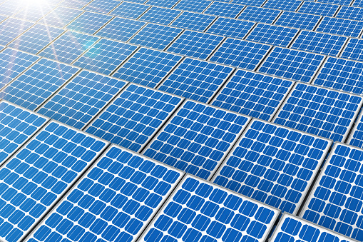 Solar panel alternative electricity source - sun rays