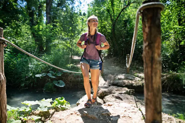 Photo of Mother and daughter hiking in Tuscany, Italy