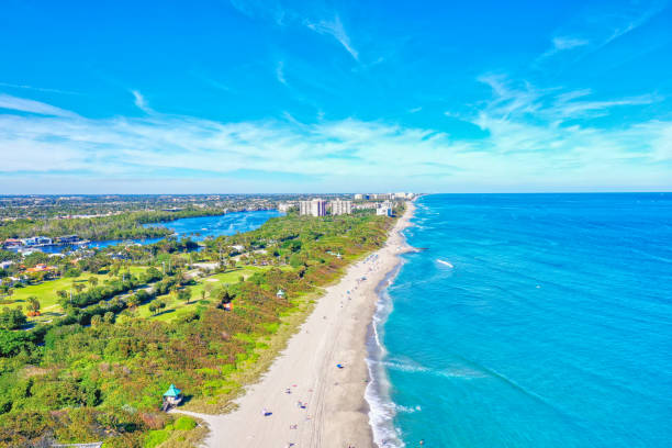 Hollywood Florida Beach Hollywood Florida Beach aerial view hollywood florida photos stock pictures, royalty-free photos & images