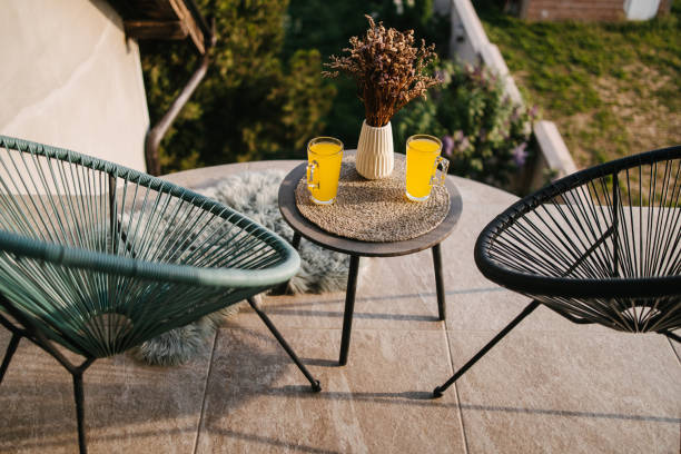 istock Garden chairs on the terrace 1323728774