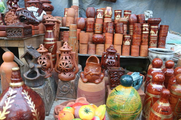 istock Beautiful clay made showpieces display 1323740249