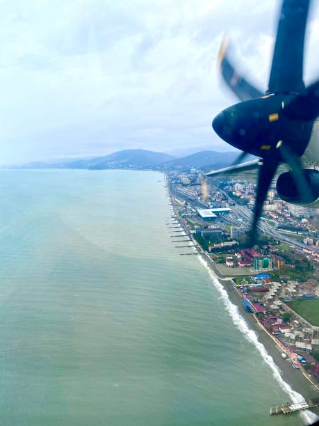 istock View of the clouds from the plane 1323744554