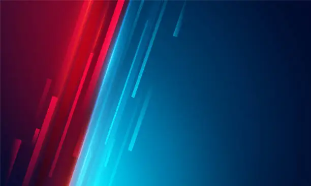 Vector illustration of Blue/red abstract background