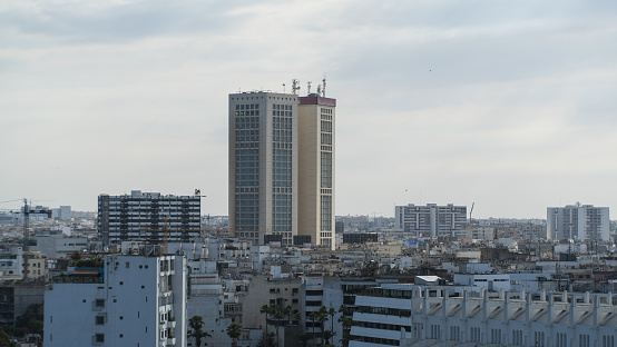 is a complex of two skyscrapers located at Casablanca, Morocco. The two structures, the West Tower and the East Tower, have 28 floors each.[2] The center houses a complex of shops, offices, and a five-star hotel, and lies at the heart of Casablanca in the Maarif district, at the crossroads between Zerktouni Boulevard and the Boulevard Al Massira Al Khadra. The main architect was Ricardo Bofill and the associate architect was the Moroccan Elie Mouyal