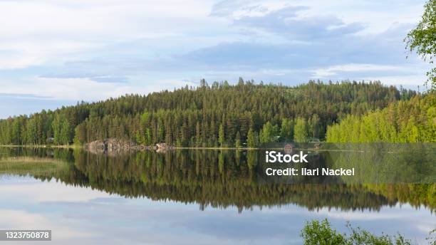 Calm Lake Päijänne In Jämsä In Finnish Summer Weather Stock Photo - Download Image Now