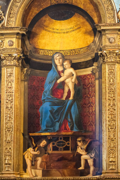 basilika santa maria gloriosa, venedig, italien - giovanni boccaccio stock-fotos und bilder