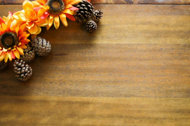 istock Autumn Foliage Background on Wood 1323756464