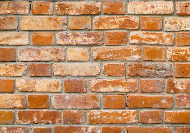 istock Texture of an old damaged brick wall with multiple cracks 1323757588