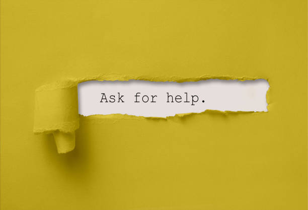 ask for help ask for help written under torn paper. ordering stock pictures, royalty-free photos & images