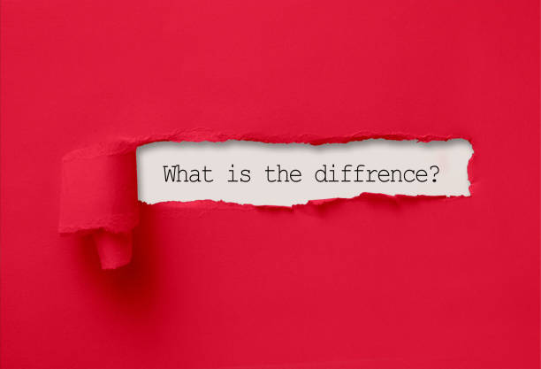 what is the diffrence? what is the diffrence? written under torn paper. standing out from the crowd stock pictures, royalty-free photos & images