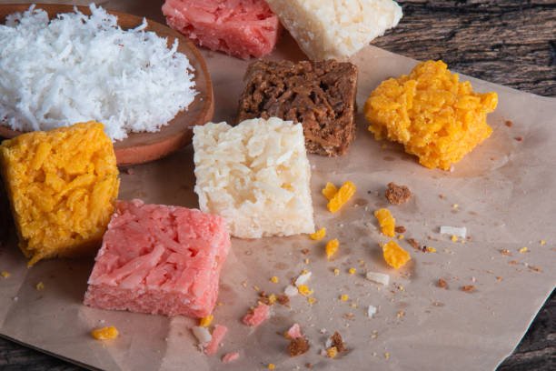 istock Cocada coconut candy, sweet Brazilian in rustic wood background 1323772613