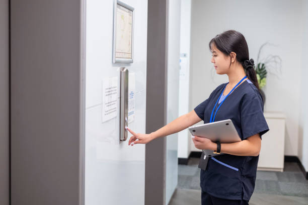 istock A female nurse finishes her shift for the night 1323773553