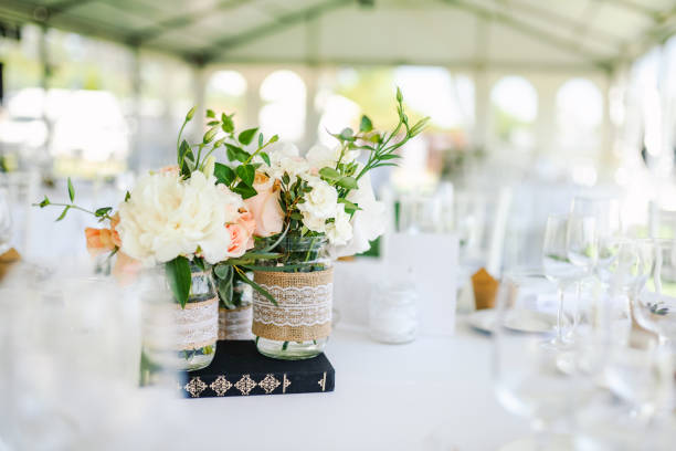 istock Fresh flowers wedding decoration. 1323774038