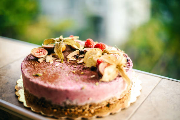 istock Tasty vegan cake. 1323774048