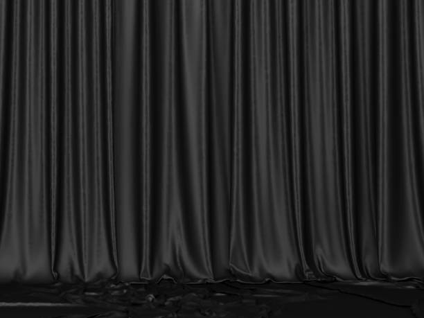 istock Curtain flowing to the floor 1323774122